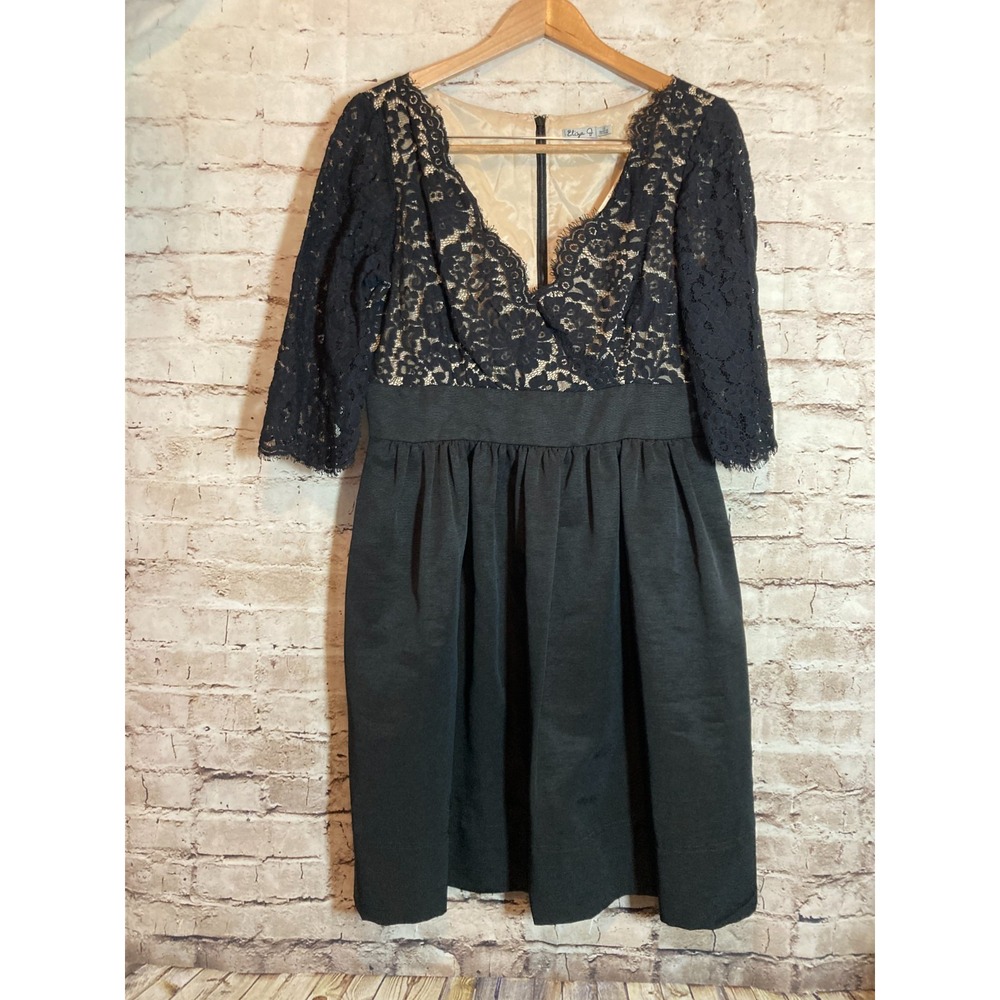 Eliza J Cocktail Dress Womens 12 Black‎ Lace Party LBD Dark Romantic Grunge